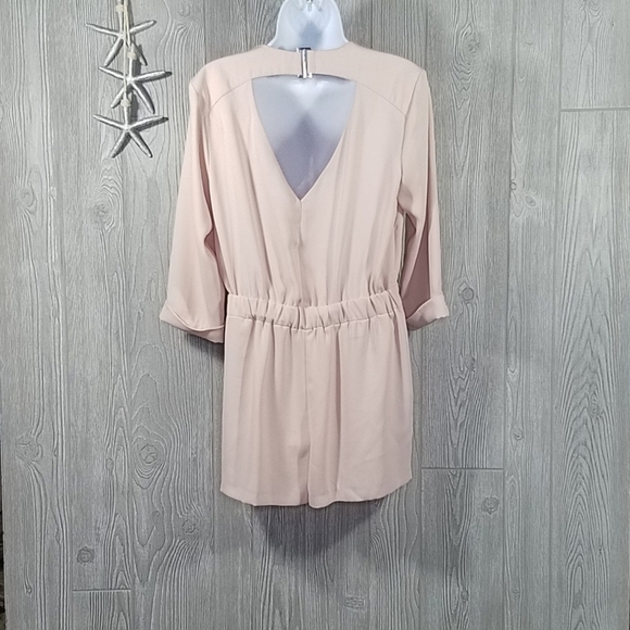 TOPSHOP Minimalist Effortless Wrap Front Romper Size 6 Pink - Picture 11 of 13